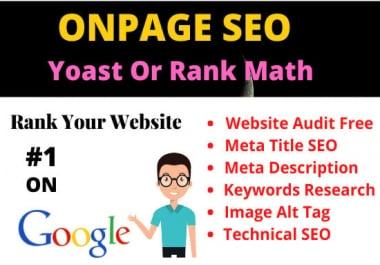 I will do wordpress onpage SEO optimization solve technical issue