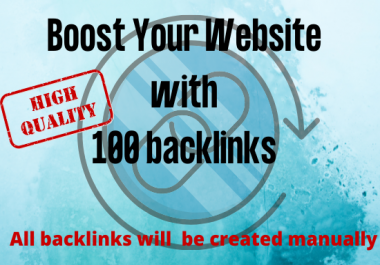 Rank your website with manually create high quality 100 backlinks