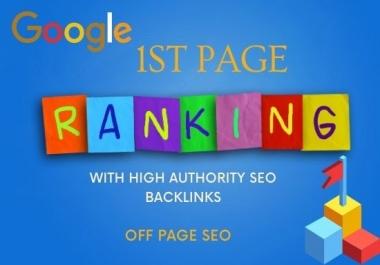 I Will offer you google ranking with high quality backlinks.