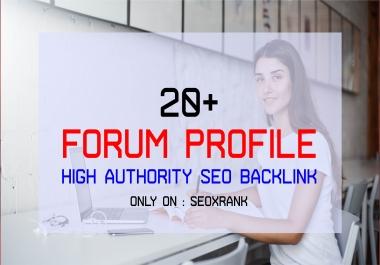 Safe 20+ Forum Profile Backlinks DA50-DA100 - Skyrocket Your Website on Google
