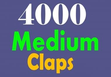 Give you 4000+ Medium claps to your post