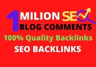 I will do 1 million blog comments backlinks for your site