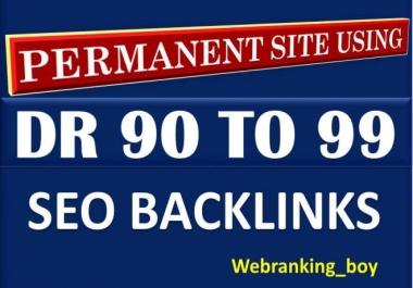 I will manually build 80 high DR 90 to 99 SEO dofollow backlinks for high ranking seo