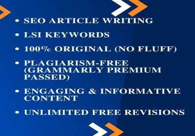 Original & Comprehensive SEO-Articles and Blog Posts