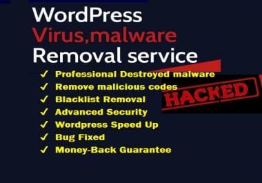 I will recover hacked site,  wordpress malware remove virus,  fix website fast security