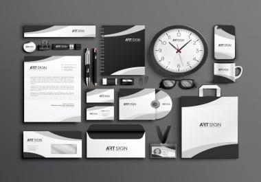 I will create a business card,  logo,  invoice,  letterhead,  and full stationery design