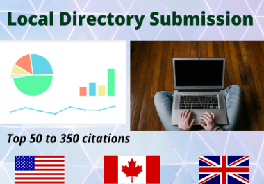 I will create 350 local citation listing for your website manually