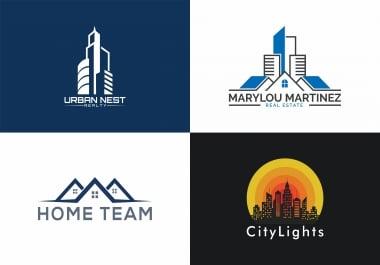 I will design minimalist realtor real estate property professional Business logo in 24hours