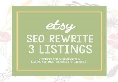 optimize your Etsy SEO by writing your etsy titles and tags