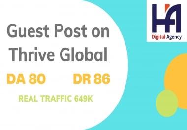 I will do publish an article on thrive global