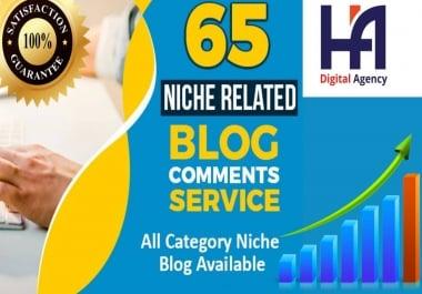 i will Create 65 niche relevant blog comment backlinks
