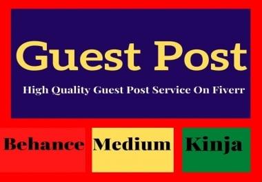 I will do 3 guest post on da 92 plus sites dofollow backlinks