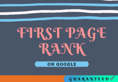 I will offer you guaranteed Google 1st page ranking with best link building