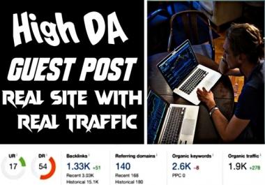 I Will Do High Da Guest Post On Quality Blog DR 54