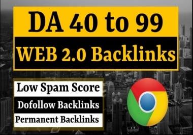 I Will Creat 50 Web 2.0 Dofollow Backlinks Permanent