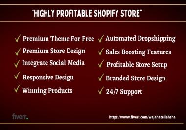 I will design or build profitable shopify store shopify website or dropshipping website
