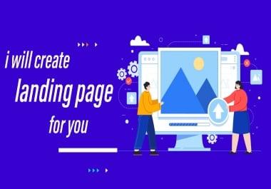 I will create modern landing page design responsive