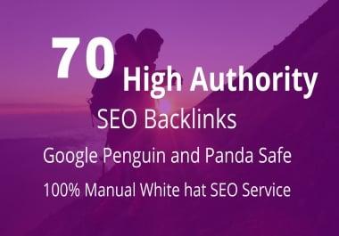 I will create 70 high quality SEO backlinks link building Manually