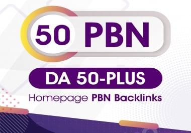 50 Permanent High DA/PA/CF/TF 50 Plus Do Follow PBN Backlink for SEO Rank