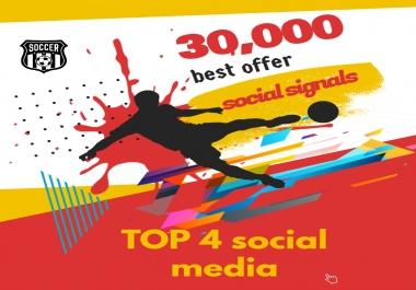 Bookmarking 30,000 TOP 4 social media Social Signals From Social Networking