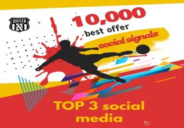 Bookmarking 10,000 TOP 3 social media Social Signals From Social Networking