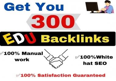 300 high DA premium quality backlinks edu gov sites manually