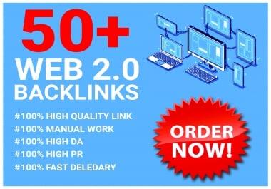 HQ 50 DA/SA WEB 2.0 Backlinks For Ranking
