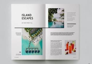 I will design a professional magazine layout design