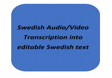 I will transcribe your Swedish audio video files into editable Swedish text