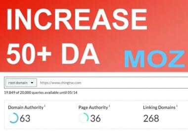 I will Increase Domain Authority DA 50