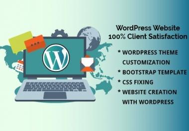 I will do wordpress theme customize as your need