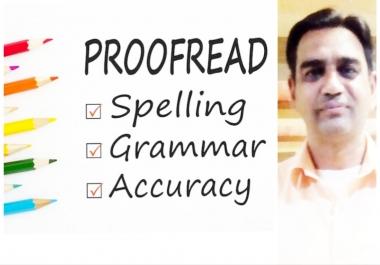 I will provide a high quality proofreading and editing service