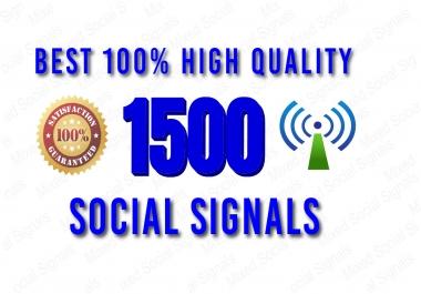 Best 100 high Quality Viral Your Website Through 1500 Social Signals & Social Share I will offer yo
