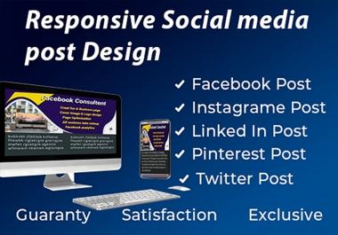 Responsive social media post design