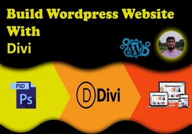 Built your wordpress website with divi builder from elegant theme