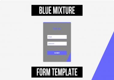 blue & dark grey html form template