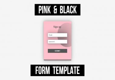creative and attractive pink-form with black design