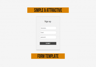 attractive form template for Any Kind Of Html Website