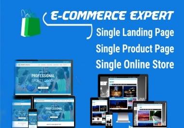I will Build and develop Wordpress website,  squeeze page or landing page,  ecommerce store,  blog site