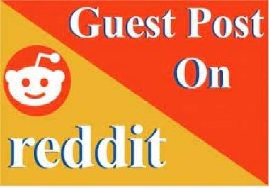 Write And Publish 5 Guest Post On Reddit DA 91