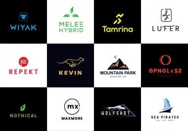 I will design modern minimalist flat professional business and company logo