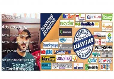 I Will do Classified ads Posting