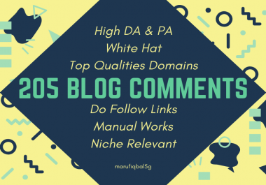 I'll manually leave 205 related niche blog comments on your website