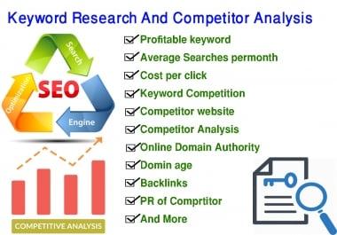 Keyword research and on page audit
