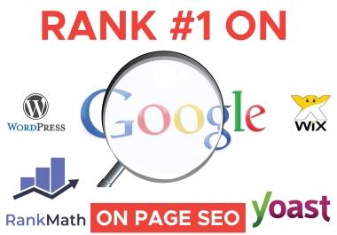 I will do WordPress on page SEO optimization