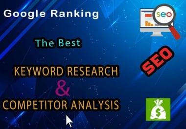 premium keyword research and competitor analysis for google top ranking