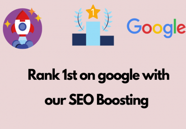 I will boost the SEO of your website for top google rankings