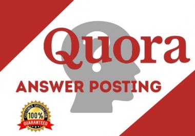 I will promote your website with 4 HQ massive Quora answers