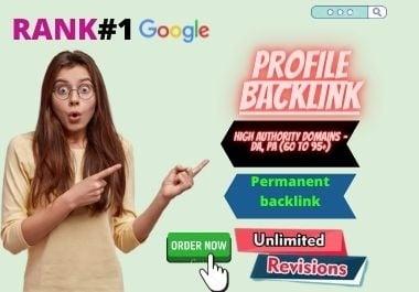 I will create 20 high authority do follow profile backlinks