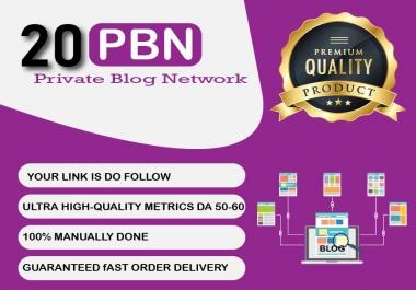 20 Homepage High-Quality PBN Backlinks DA-50+